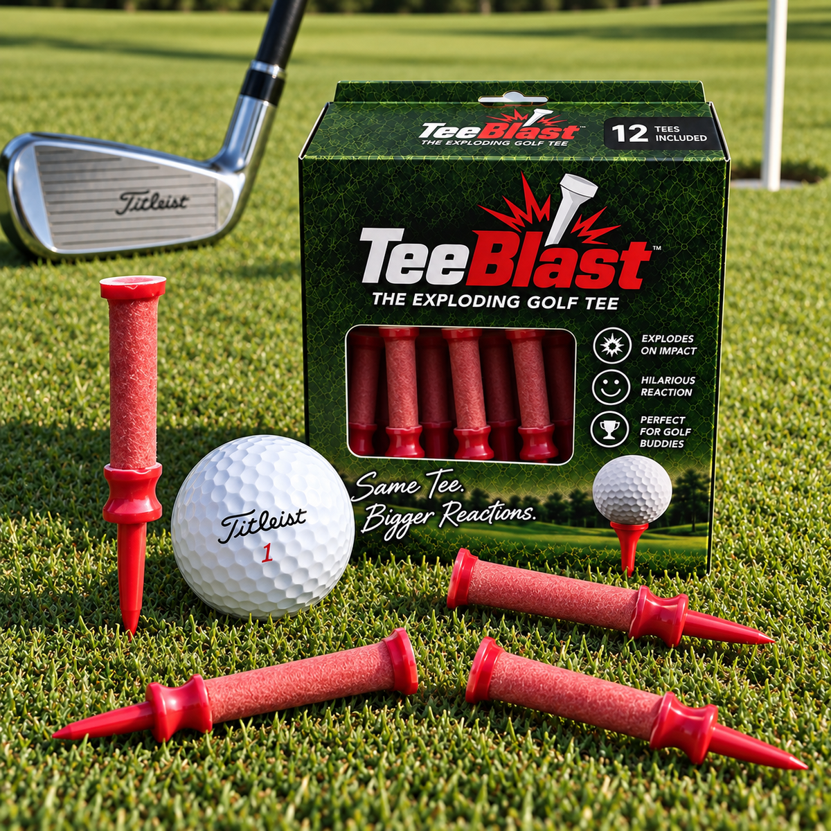 TeeBlast™ Exploding Golf Tees - 12 Pack