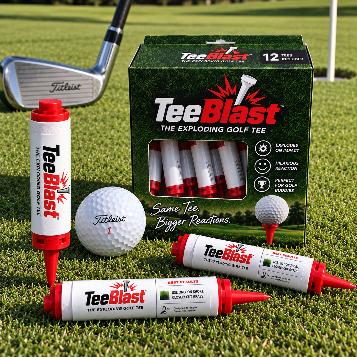TeeBlast™ Exploding Golf Tees - 12 Pack